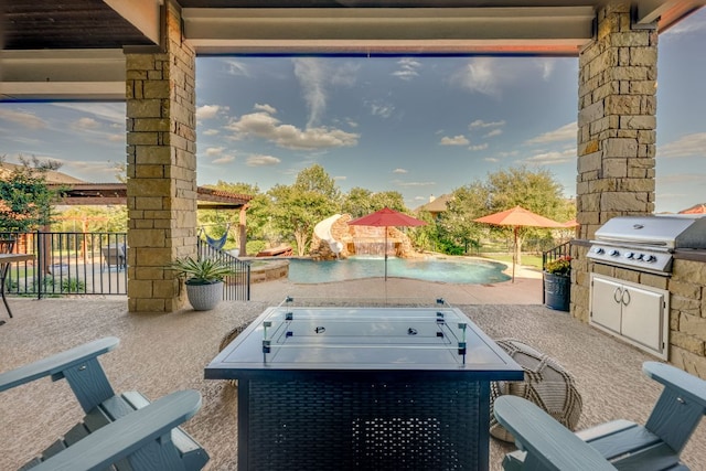 2800 Crystal Falls Pkwy, Leander, TX 78641 - view of patio featuring an outdoor kitchen