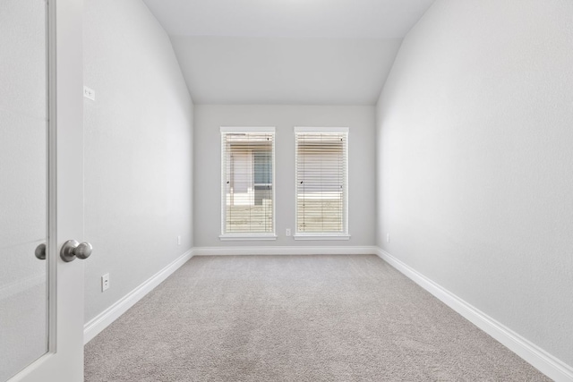 3604 Mercer Rd, Georgetown, TX 78628 - carpeted spare room featuring lofted ceiling and baseboards