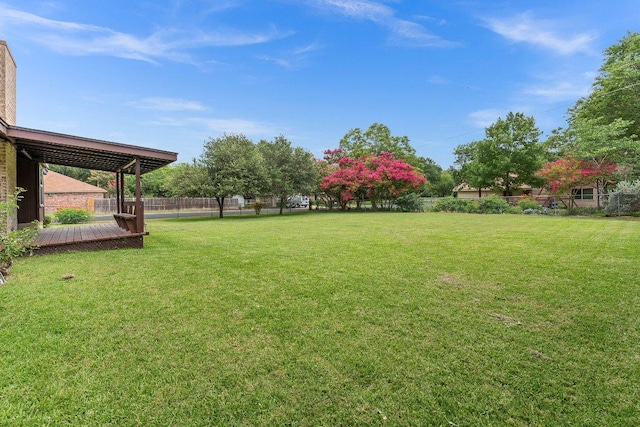 2403 N Shields Dr, Austin, TX 78727 - fenced backyard with a wooden deck