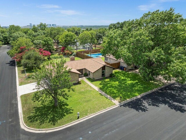 2403 N Shields Dr, Austin, TX 78727 - aerial view of property and surrounding area with a pool