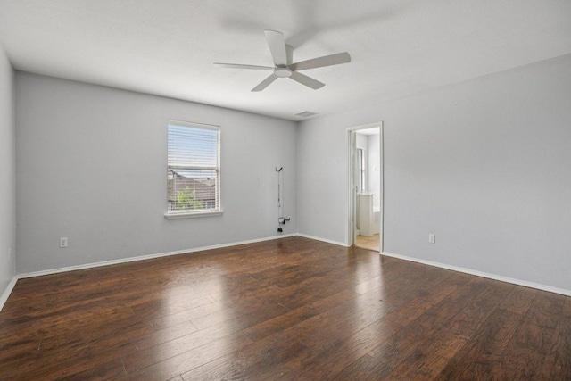 13413 Lismore Ln, Pflugerville, TX 78660 - spare room with a ceiling fan and wood finished floors