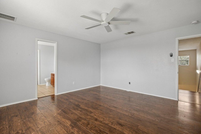 13413 Lismore Ln, Pflugerville, TX 78660 - empty room with a ceiling fan, wood finished floors, and a smoke detector