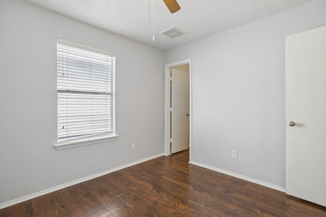 13413 Lismore Ln, Pflugerville, TX 78660 - empty room featuring wood finished floors and a ceiling fan