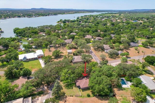 507 Flamingo Cir, Marble Falls, TX 78654 - bird's eye view of a nearby body of water