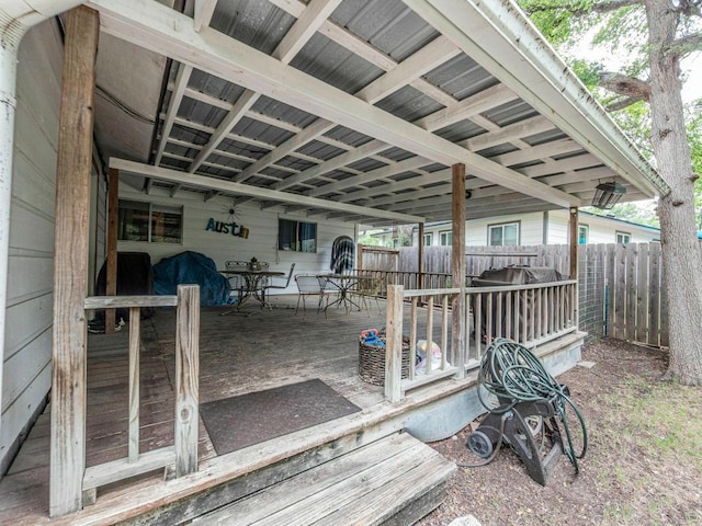 6801 Bryn Mawr Dr, Austin, TX 78723 - view of wooden terrace