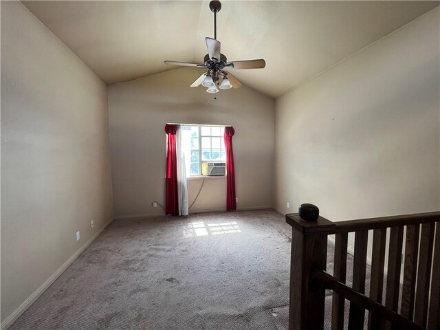 2120 Fm 1704, Elgin, TX 78621 - carpeted spare room with ceiling fan, vaulted ceiling, and cooling unit