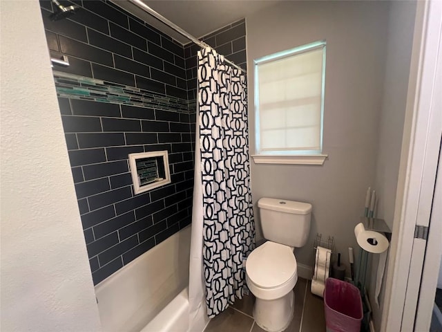 2120 Fm 1704, Elgin, TX 78621 - bathroom featuring shower / bath combo with shower curtain and tile patterned floors