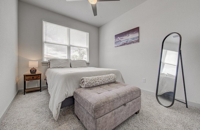 261 Deserti Rd, Leander, TX 78641 - bedroom with light colored carpet and ceiling fan