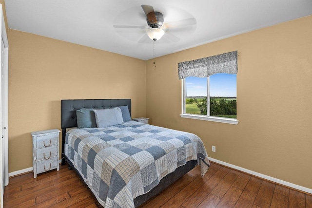 906 Pecos Cv, Leander, TX 78641 - bedroom with hardwood / wood-style floors and ceiling fan