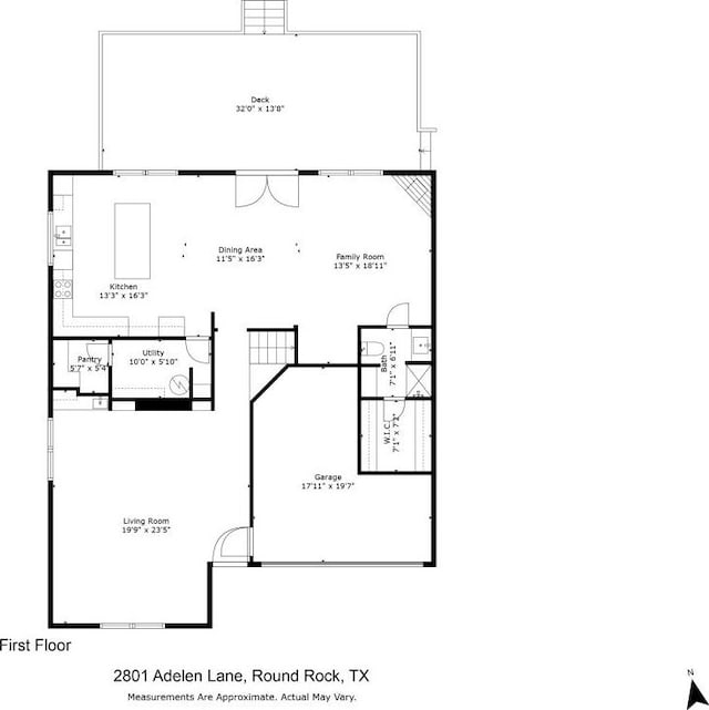 2801 Adelen Ln, Round Rock, TX 78664 - view of room layout