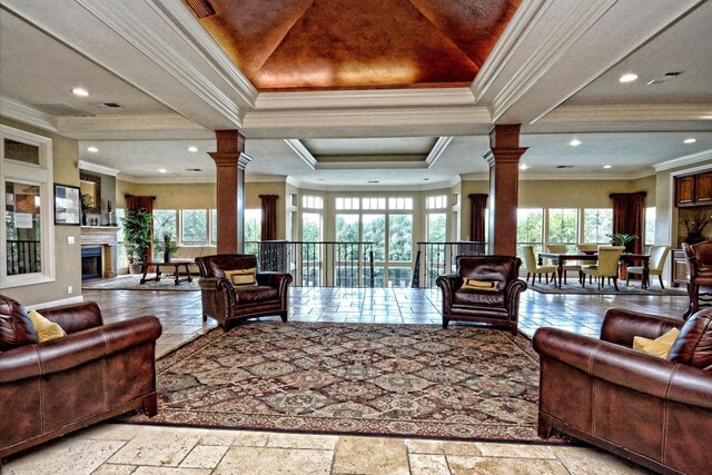 6000 Shepherd Mountain Cv Unit 1805, Austin, TX 78730 - lobby with crown molding and recessed lighting