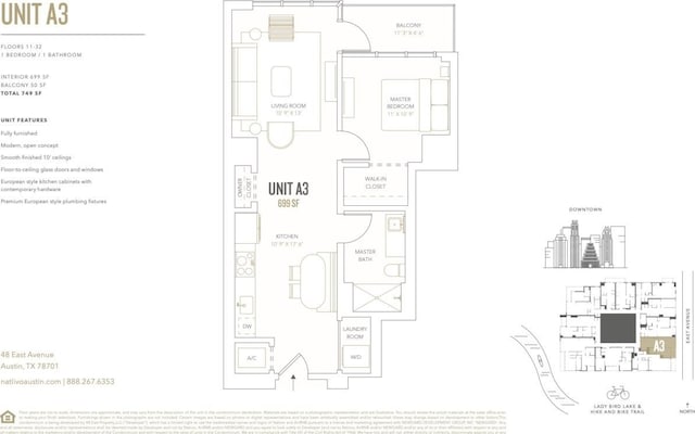 48 E Ave Unit 2707, Austin, TX 78701 - view of property floor plan