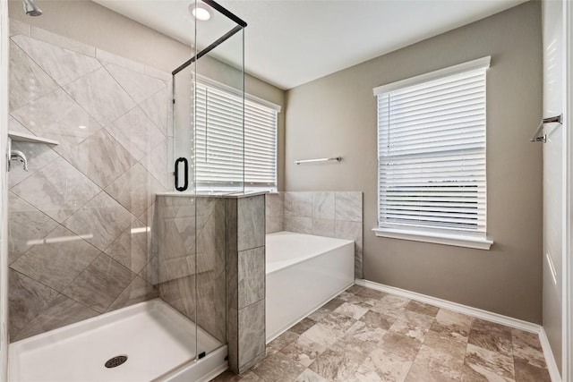101 Crimson Ln, Kyle, TX 78640 - full bath featuring a garden tub and a stall shower