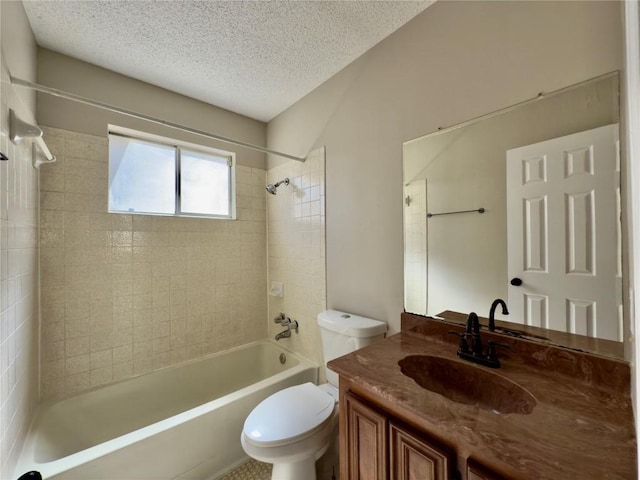 6400 Jennings Dr, Austin, TX 78727 - full bathroom with shower / bathtub combination, vanity, and a textured ceiling