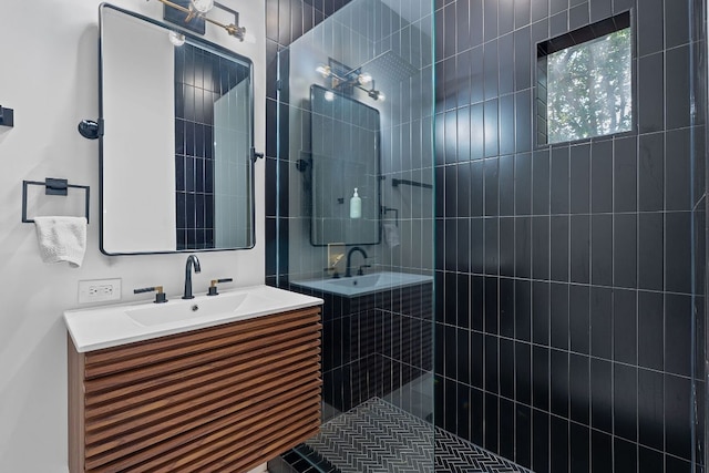 6302 Gato Path, Austin, TX 78731 - bathroom with a walk in shower and vanity