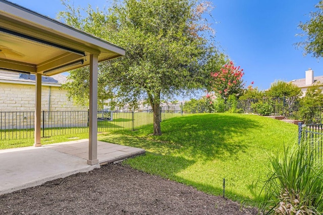 65 White Magnolia Cir, Lakeway, TX 78734 - fenced backyard featuring a patio