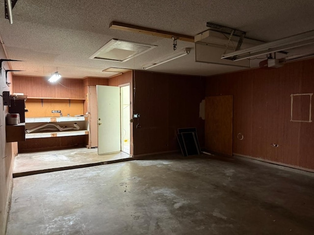 9705 Marlborough Dr, Austin, TX 78753 - garage featuring wooden walls