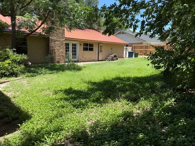 9705 Marlborough Dr, Austin, TX 78753 - view of yard with french doors