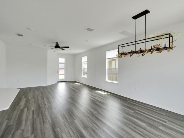 12416 Anthology St, Manor, TX 78653 - unfurnished room featuring dark wood-style floors and ceiling fan
