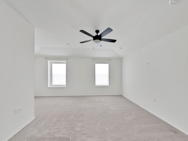 12416 Anthology St, Manor, TX 78653 - carpeted empty room featuring a ceiling fan and vaulted ceiling