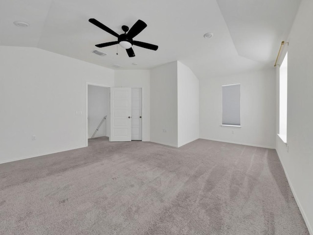 12416 Anthology St, Manor, TX 78653 - spare room with lofted ceiling, carpet flooring, and ceiling fan