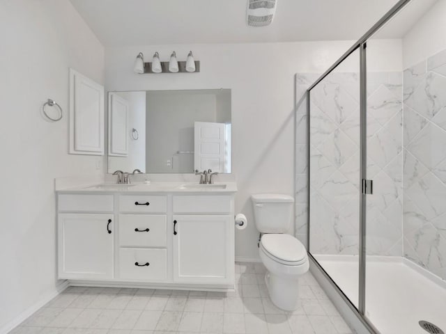 12416 Anthology St, Manor, TX 78653 - full bathroom with double vanity and a shower stall