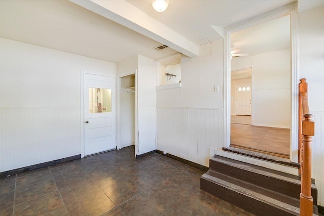 212 W 55th St, Austin, TX 78751 - unfurnished room with wainscoting and wood walls