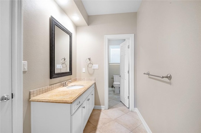 1733 Canonero Dr, Austin, TX 78746 - bathroom with vanity and tile patterned flooring