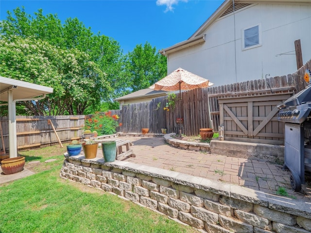 5102 Coppermead Ln, Austin, TX 78754 - fenced backyard with a patio
