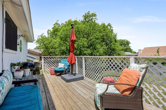 706 Cambridge Dr, Round Rock, TX 78664 - wooden terrace featuring area for grilling