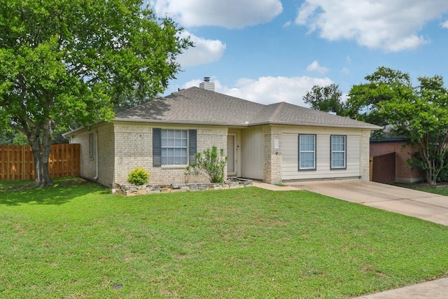 2101 Barnett Dr, Cedar Park, TX 78613 - ranch-style home featuring brick siding, a chimney, and concrete driveway