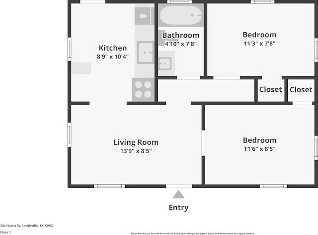 304 Harris St, Smithville, TX 78957 - view of floor plan / room layout