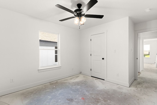 2115 Blackhawk Loop, Belton, TX 76513 - unfurnished bedroom with unfinished concrete floors and a ceiling fan