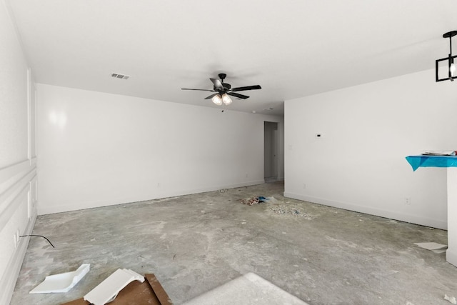 2115 Blackhawk Loop, Belton, TX 76513 - unfurnished room with unfinished concrete flooring and ceiling fan