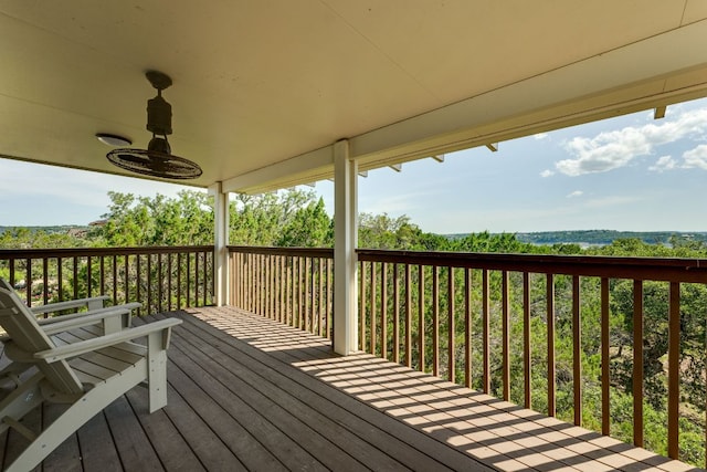 704 Deckhouse Dr, Lago Vista, TX 78645 - deck with ceiling fan