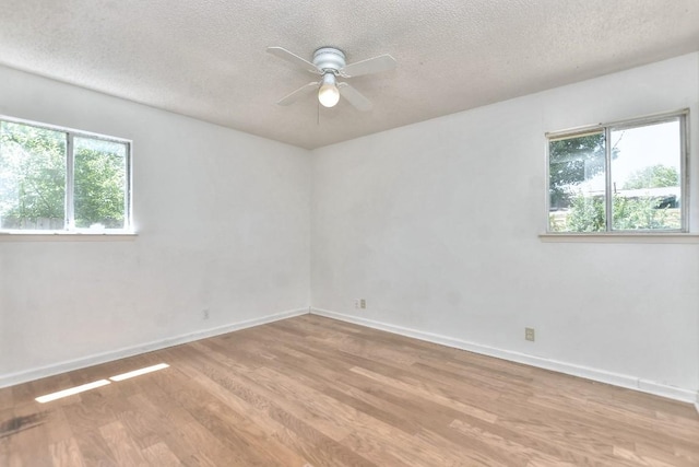 803 Easy Day Cv, Austin, TX 78745 - empty room with wood finished floors, a ceiling fan, and a textured ceiling