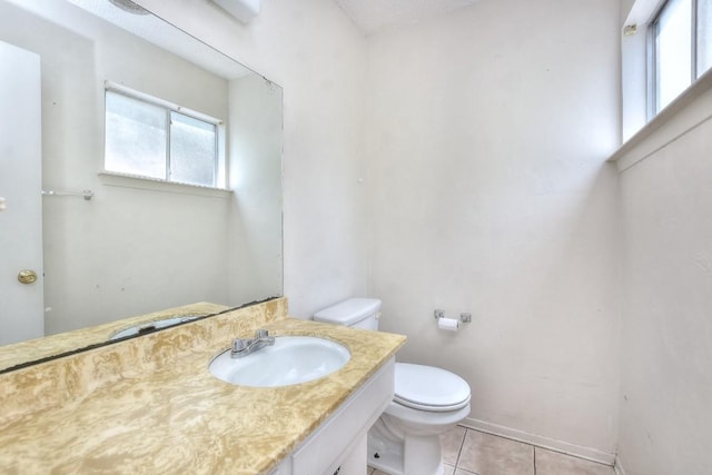 803 Easy Day Cv, Austin, TX 78745 - half bath with vanity and tile patterned flooring