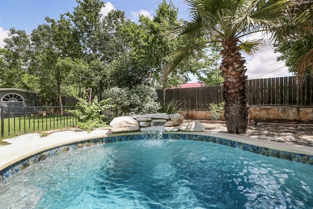 1708 Shag Bark Trl, Austin, TX 78758 - view of swimming pool with a fenced backyard