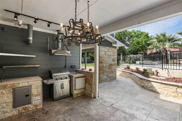 1708 Shag Bark Trl, Austin, TX 78758 - view of patio featuring an outdoor kitchen