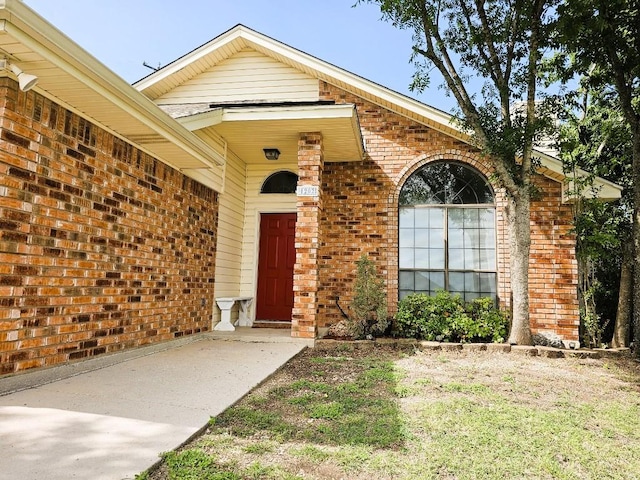 1202 Bowen Ave, Copperas Cove, TX 76522 - property entrance featuring brick siding