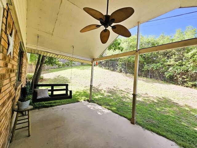 1202 Bowen Ave, Copperas Cove, TX 76522 - view of patio with a ceiling fan