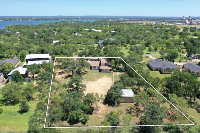 3112 Oak Ridge Dr, Horseshoe Bay, TX 78657 - view of property location with property parcel outlined and a large body of water