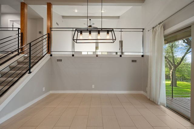 5210 Rain Creek Pkwy, Austin, TX 78759 - unfurnished dining area with baseboards and recessed lighting