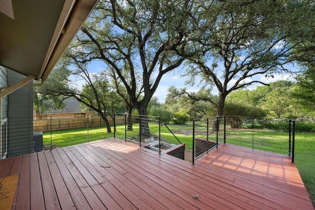 5210 Rain Creek Pkwy, Austin, TX 78759 - wooden terrace featuring a fenced backyard