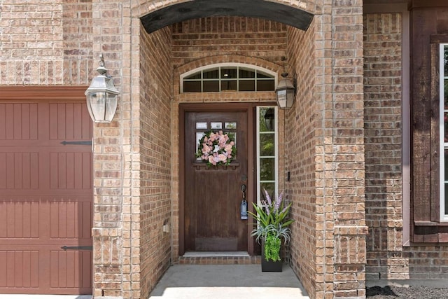 112 Florenz Ln, Georgetown, TX 78628 - doorway to property featuring brick siding