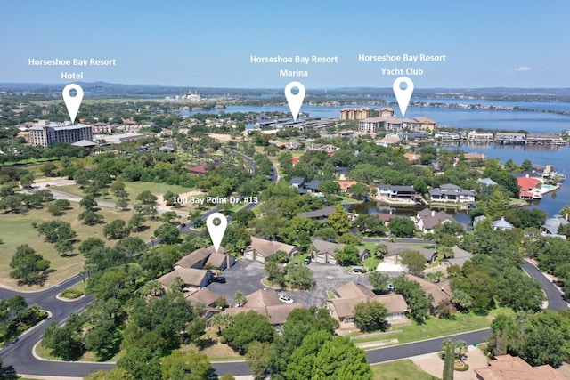 100 Bay Point Dr Unit 13, Horseshoe Bay, TX 78657 - drone / aerial view of a large body of water