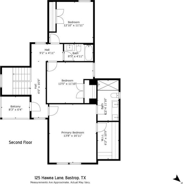 125 Hawea Ln, Bastrop, TX 78602 - view of home floor plan