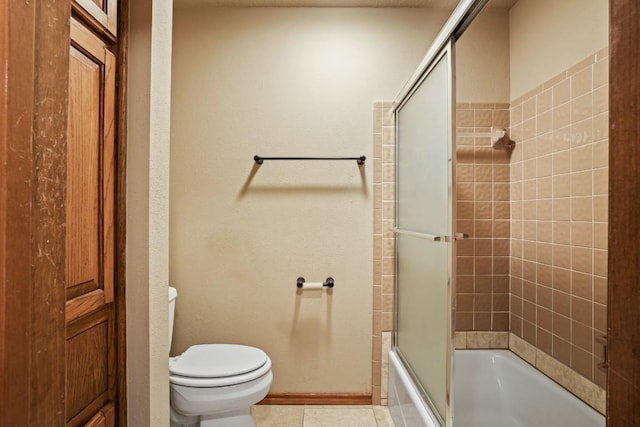 176 Logan Ranch Rd, Georgetown, TX 78628 - bathroom with shower / bath combination with glass door and tile patterned floors