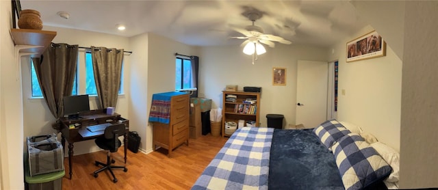 2612 San Pedro St Unit 224, Austin, TX 78705 - bedroom with light wood finished floors and recessed lighting