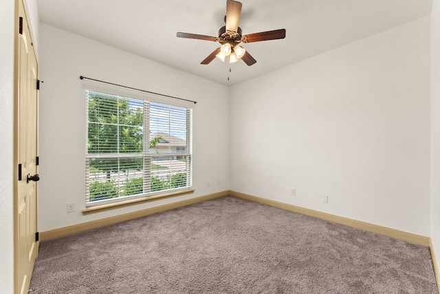 7606 Hickman St, Temple, TX 76502 - empty room with carpet floors and a ceiling fan
